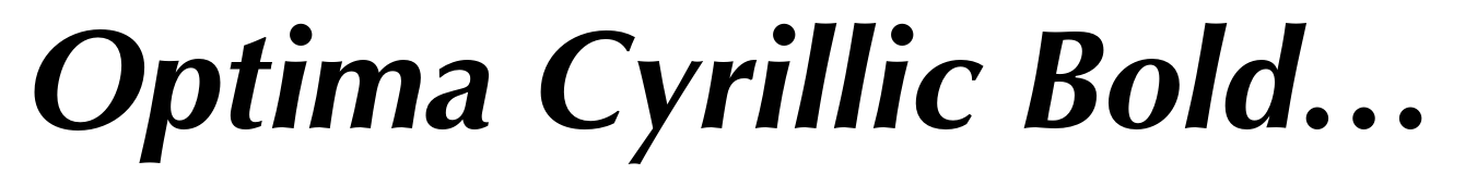 Optima Cyrillic Bold Oblique